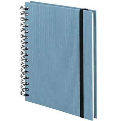 Image of Rössler S.O.H.O. Wire o A5 Notebook with Plain Paper/Elasticated Closure Denim