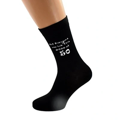 Image of Not Everyone Can Look This Good at 50 Black Mens Socks for 50th Birthday Present
