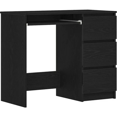 Image of vidaXL Desk Black Oak 90x45x76 cm Engineered Wood