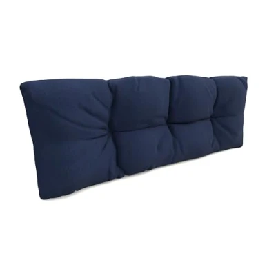 Image of POKAR Euro Pallet Quilted Pillow 1x Back Cushion 120 x 40cm, Garden Pillows, Sofa Bench Furniture, Patio, Without Pallets, Dark Blue