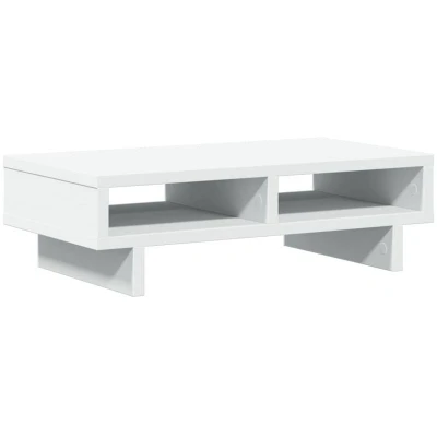 Image of vidaXL Monitor Stand White 50x27x15 cm Engineered Wood