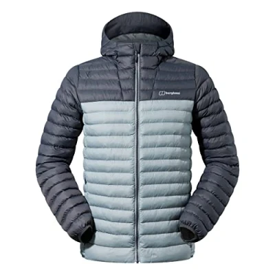 Image of Berghaus Men&#039;s Vaskye Synthetic Insulated Jacket Extra Warm Durable Coat Lightweight Design Puffer Jacket, Monument/Grey Pinstripe, 2XL