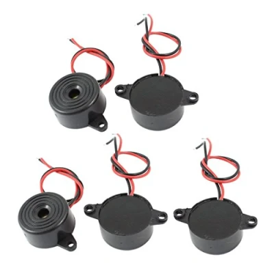 Image of Sourcingmap 5 Pcs DC 3 24V 12mA 85dB Sound Electronic Buzzer Alarm Black 23 x 12mm