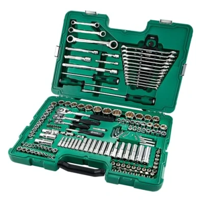 Image of SATA ST09510SJ 150 Piece Metric/SAE Socket Wrench Set, 1/4, 3/8 and 1/2 Drive, 6 12 Point, Polished, in Storage Case