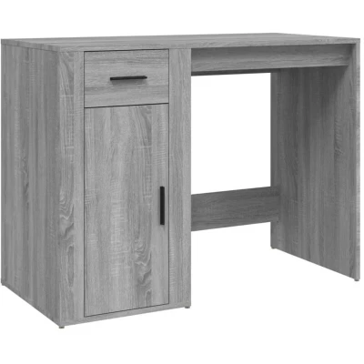 Image of vidaXL Desk Grey Sonoma 100x49x75 cm Engineered Wood