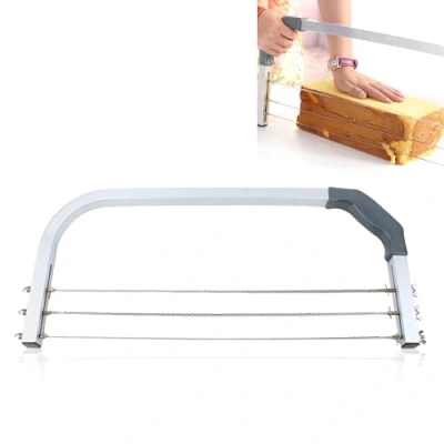 Image of Shipenophy Cake Cutter, Leveller Slicer Adjustable Wire Cutter Leveler Stainless Steel Cutting Baking Tools Bread Divider for Kitchen DIY