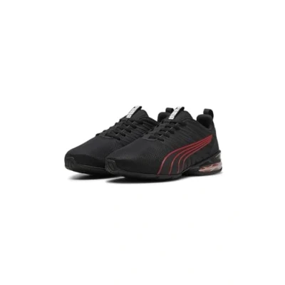 Image of Puma Voltaic EVO Light Training shoe, Men&#039;s, Size: 10, Black/for all time red Textile/synthetics