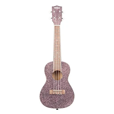 Image of KALA KA SPRK Pink Sparkle Series Champagne Concert Ukulele with Bag (UB C)