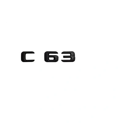 Image of Matt Black &quot; C 63&quot; Car Trunk Rear Letters Word Badge Emblem Decal Sticker Fit For Mercedes Benz C63 AMG