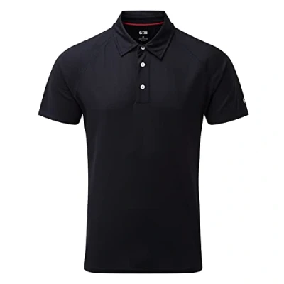 Image of Gill Mens UV Tec Polo Shirt Quick Drying with 50+ Sun Protection (Navy M)