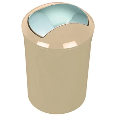 Image of Spirella Design Sydney 10.16876 Cosmetic Bin with Swing Lid 5 Litres (diameter x height) 19 30 cm Beige
