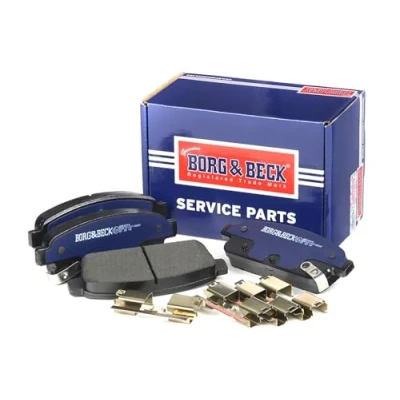 Image of Borg &amp; Beck BBP2214 Rear Brake Pads Includes Wear Indicators/Leads (Bosch)