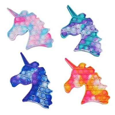 Image of H GROSSMAN SV21094 Push Popper Unicorn TIE DYE, Assorted Designs and Colours