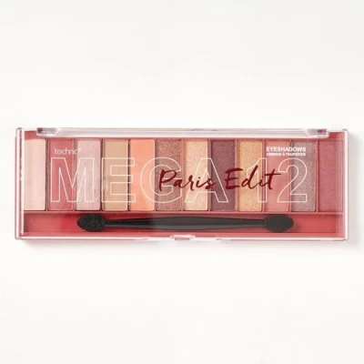 Image of Technic Mega Eyeshadow Palette 12 Pigmented, Long Lasting, Easy to Apply and Blendable Shades for the Perfect Day Evening Looks 18g (Paris)