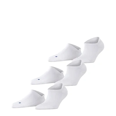 Image of Falke COOL KICK 3PACK Sneaker Socks Unisex Anatomical Plush SOLE Trainer socks, Size: 8 9, White