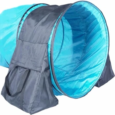 Image of Sandbags for Dog Tunnel Agility Training, Adjustable Saddlebag with Handle Stable Dogs Tunnel, 600D Oxford Black 66 * 40.6cm