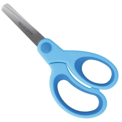 Image of Westcott E 21581 00 Softgrip Kids Scissor, blunt tip, 5&quot;/13 cm, blue