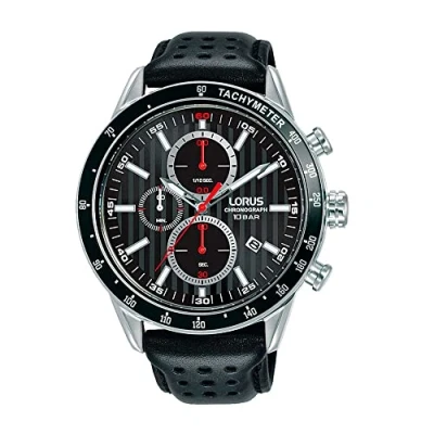 Image of Lorus Men Analog Quartz Watch with Leather Strap RM335GX9