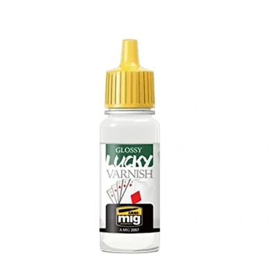 Image of Ammo MIG 2057 Glossy Lucky Varnish (17 Ml Size), Multicolour