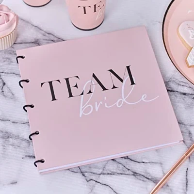 Image of Ginger Ray Team Bride Hen Party Guest Book 32 Pages, Pink