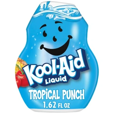 Image of KOOL AID Liquid Tropical Punch Drink Mix Makes 24 x 8 fl oz Servings American