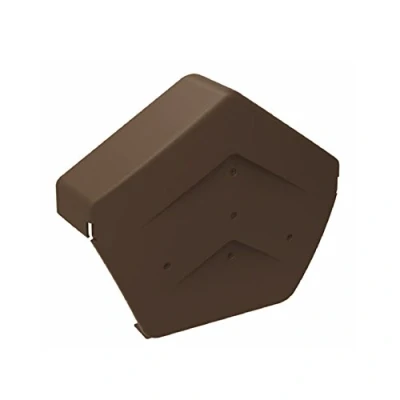 Image of Brown Angled Ridge End Cap for Dry Verge Systems, Gable Apex Roof Tiles