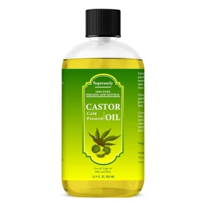 Image of Supremely Cold Pressed Pure Castor Oil 500ml 100% Natural Vegan Hexane Free for Hair Growth and Eyelashes Eyebrows, Softer Skin Face Nails Beard Body