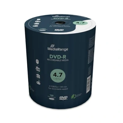 Image of MediaRange MR442 DVD R 4.7GB 16x (100) Cake Box rewritable