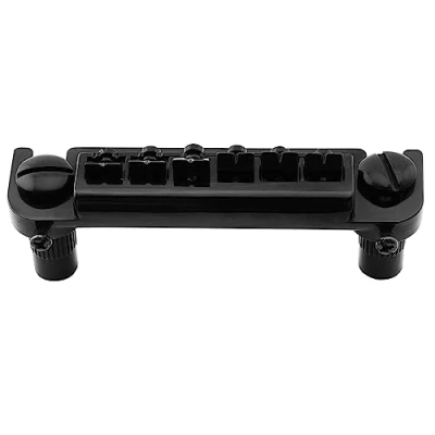 Image of Musiclily Pro 52.5mm Badass Style Adjustable Wraparound Bridge Tailpiece for Epiphone Les Paul Junior LP Guitar, Black