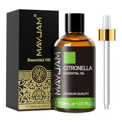 Image of MAYJAM Citronella Essential Oils 30ML, Oil for Diffuser, Humidifier, DIY, Home, Wardrobes