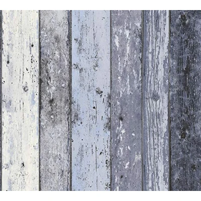Image of A.S. Création Creation Wood Elements Non Woven Wallpaper 10.05 m x 0.53 Blue Made in Germany 855060 8550 60, Multi Colour