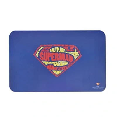 Image of DC Comics Superman Dog Food Placemat Non Slip Bottom Silicone Leak Proof for and Water Feeding &amp; Storage