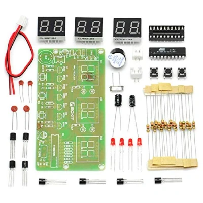 Image of Gikfun 6 Bits Digital LED Electronic Clock DIY Kits PCB Soldering Practice Learning Board AT89C2051 for Arduino EK1323U