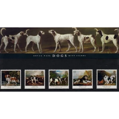 Image of 1991 Dogs Commemorative Presentation Pack PP185 (printed no. 215) Royal Mail Stamps by
