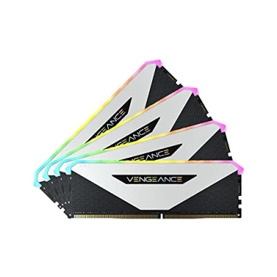 Image of Corsair Vengeance RGB RT 32GB (4x8GB) DDR4 3600MHz C18 Desktop Memory (Dynamic Lighting, Optimised for AMD 300/400/500 Series, Compatible with Intel Series) White