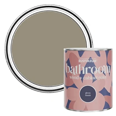 Image of Rust Oleum Brown Moisture Resistant Bathroom Wood and Cabinet Paint in Gloss Finish Cocoa 750ml