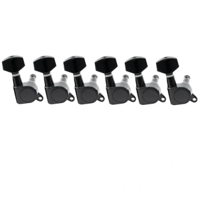 Image of Musiclily 6 in line Sealed Guitar Tuners Tuning Pegs Keys Machine Heads Set for Fender Stratocaster Telecaster, Black