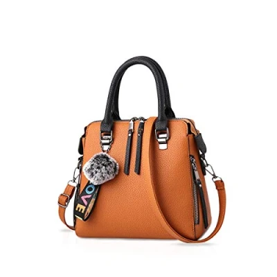 Image of NICOLE&amp;DORIS Women Fashion Handbags Tote Bags Classic Ladies Cross Body Shoulder Bag Messenger Leather Large Capacity Pink