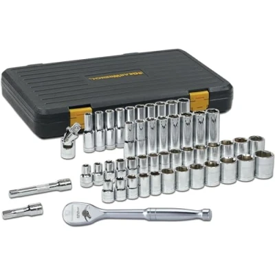 Image of Gearwrench 49 Pc. 1/2&quot; Drive 6 Pt. 120XP Mechanics Tool Set, Standard &amp; Deep, SAE/Metric 80700P