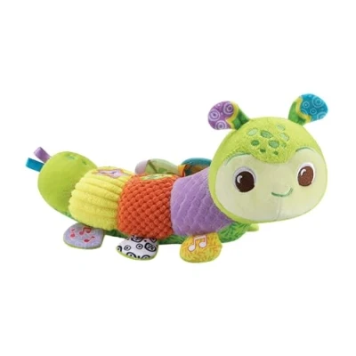 Image of VTech Baby Snugglepillar, Sensory Caterpillar Toy with 7 Fabrics &amp; Textures, Songs, 3 Light Up Buttons to Learn Colours, Shapes Numbers, Soft for Babies 3, 6, 12, 18 months +, English Version