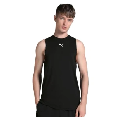 Image of Puma SOFT Breathable TANK Top, Men&#039;s, Size: Medium, Black