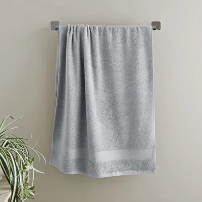 Image of Catherine Lansfield Anti Bacterial Soft &amp; Absorbent Cotton Face Cloth Pair Silver Grey