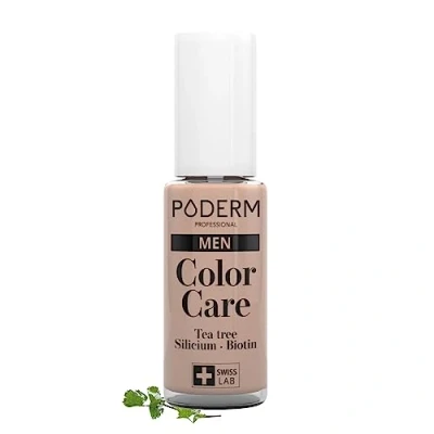 Image of PODERM FUNGAL NAIL INFECTIONS SPECIALLY FOR MEN INVISIBLE SKIN COLOUR VARNISH TEA TREE Corrects and Camouflages Yellow/Damaged Nails from Swiss Brand