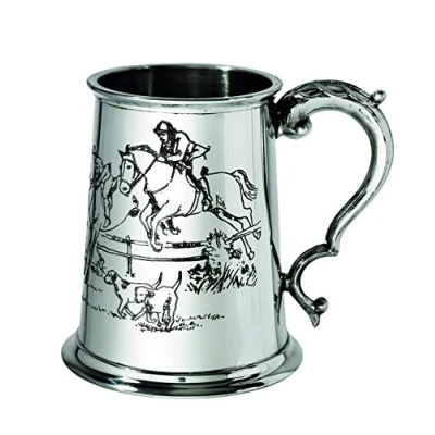 Image of Wentworth Pewter Hunting Scene 1 Pint Tankard