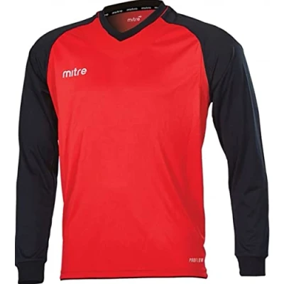 Image of Mitre Men Cabrio Football Match Day Shirt Scarlet/Black, Small
