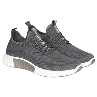 Image of Crosshatch New Mens Boys Trainers Lace up Lightweight Running Sports Gym Shoes Sneaker UK Grey 7