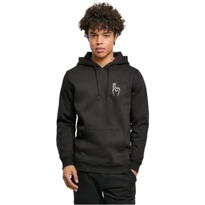 Image of Mister Tee Men&#039;s Easy Sign Hoody Hooded Sweatshirt, Black, XXL