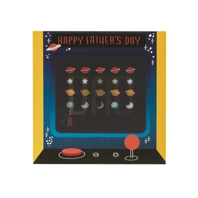 Image of UK Greetings Father&#039;s Day Card for Dad Retro Lenticular Game Design