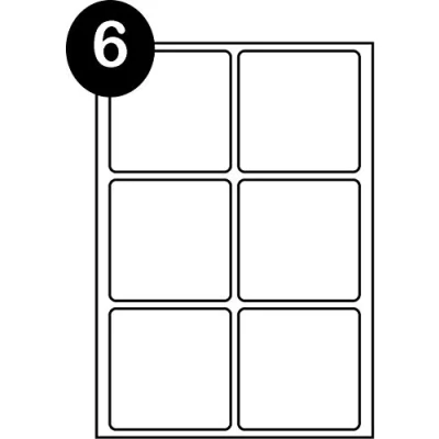 Image of SmithPackaging A4 Self Adhesive Address Labels, 6 Labels Per Sheet, 100 Sheets, 99.1 x 93.1mm 600