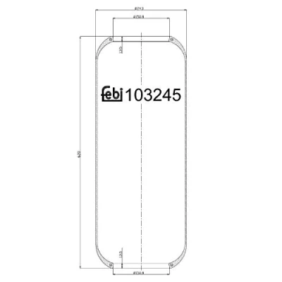 Image of 00017765393, 0002830444, 0041002874, 0042550973, 042559768 Boot, air suspension FEBI BILSTEIN 103245 Rear Axle